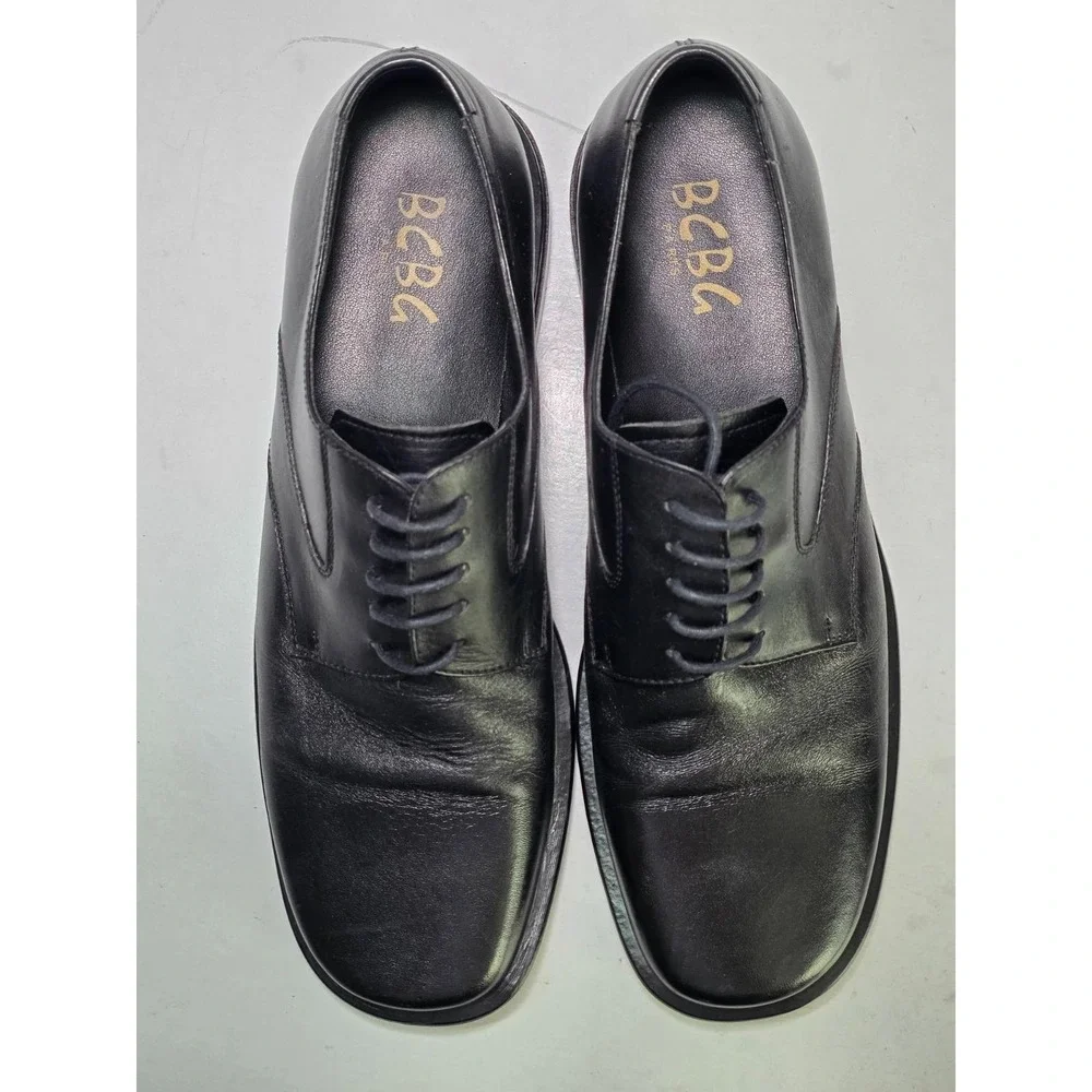 BCBG Paris Men's Dress Shoes Size‎ 8.5 D Black Leather Oxford Classic Lace Up